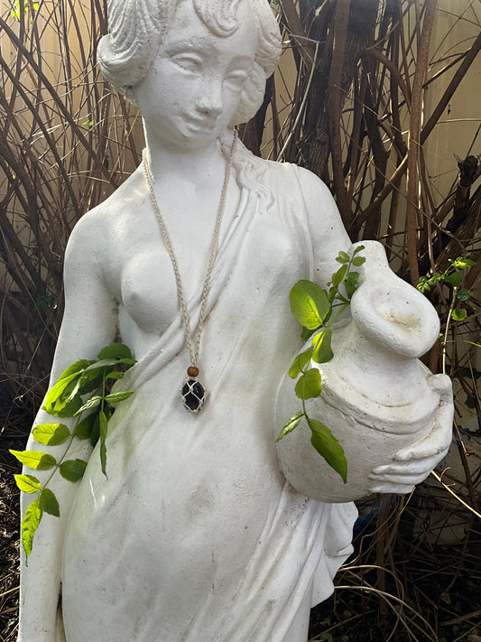 Amethyst Adjustable Macrame Necklace