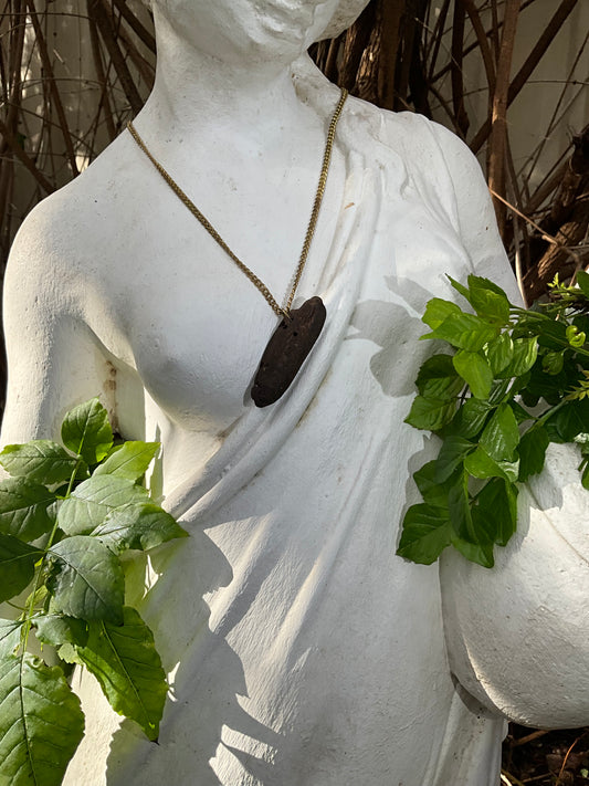 Ocean Driftwood and Brass Necklace